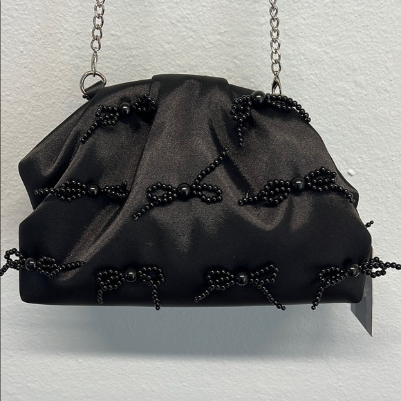 Sincerly Jules Handbags - ✨ Sincerely Jules Black Beaded Clutch Wristlet with Bows ✨
